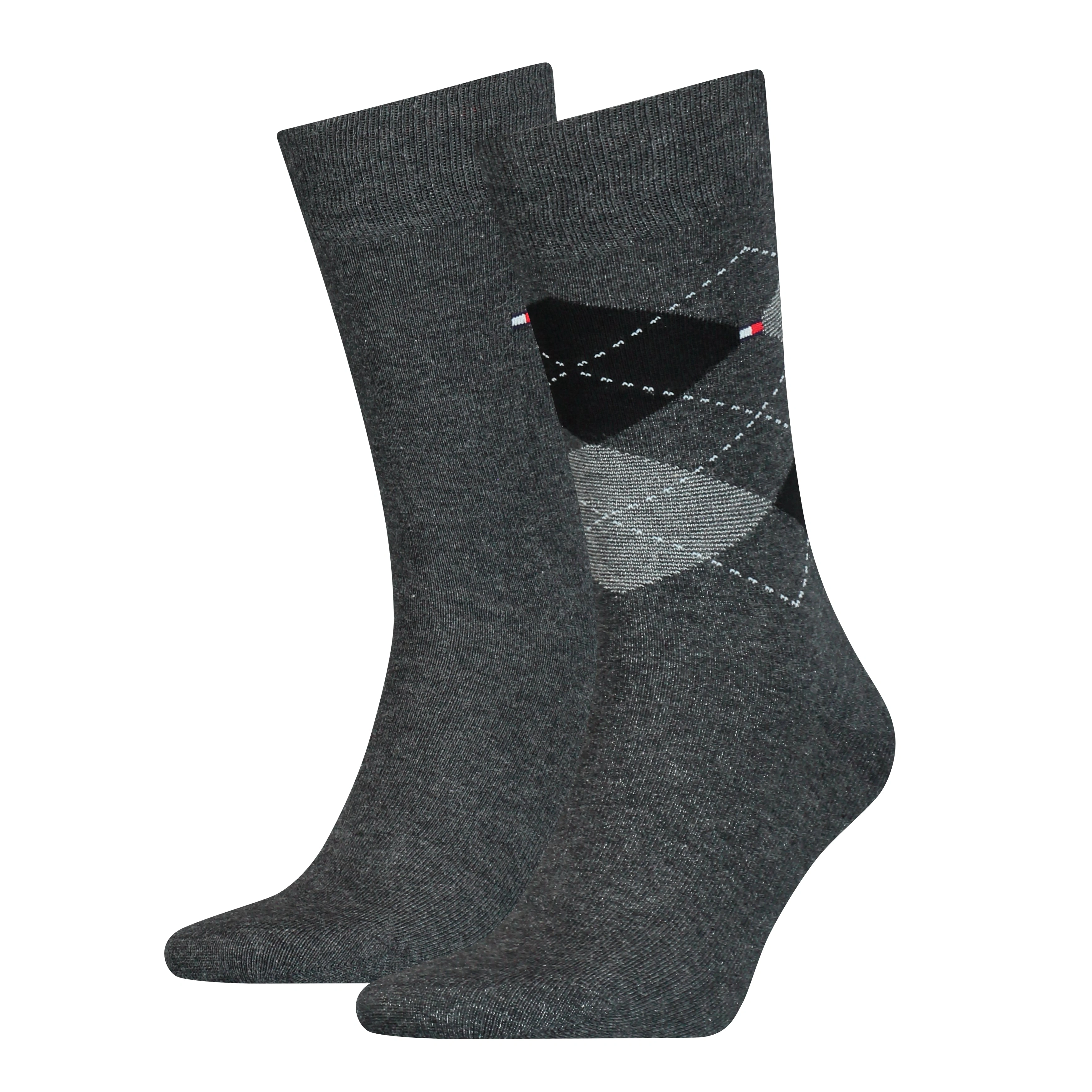 Tommy Hilfiger Checked Crew Socks: 2-Pack - Classic Comfort & Style.